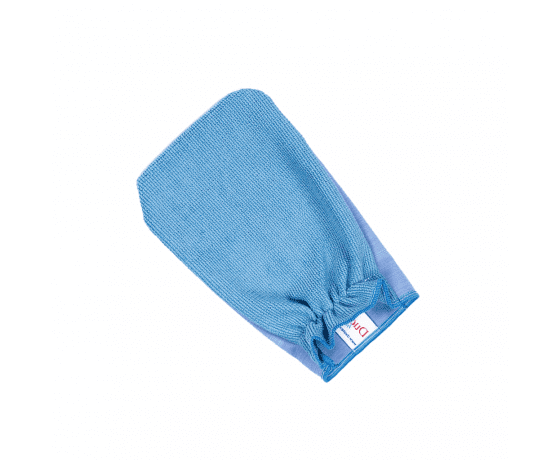 Mikropluošto šluostė-pirštinė DUOTEX Premium mėlyna, dvipusė