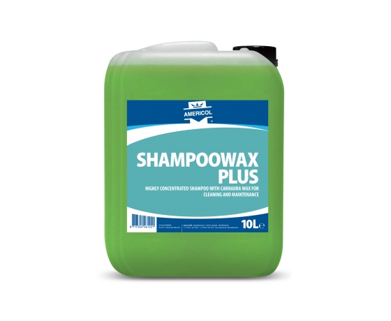 Automobilio šampūnas su vašku ir purvo tirpikliais - AMERICOL Shampoowax Plus 10l, koncentratas