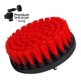 Profesionalus valymo šepetys Premium Drill Brush - kietas, raudonas, 13 cm